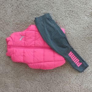 Puffer Vest and matching leggings